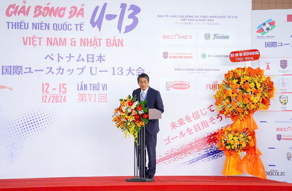 Bình Dương: Sôi động Giải Bóng đá quốc tế U13 Việt Nam - Nhật Bản năm 2024   - ảnh 1
