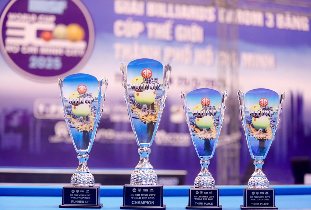 Khởi tranh Giải Billiards Carom 3 băng Cúp thế giới TP.HCM 2025 - ảnh 1