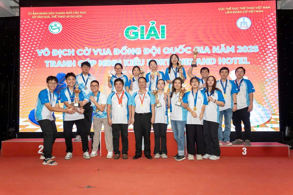 TP.HCM nhất toàn đoàn Giải cờ vua đồng đội quốc gia 2025 - ảnh 1