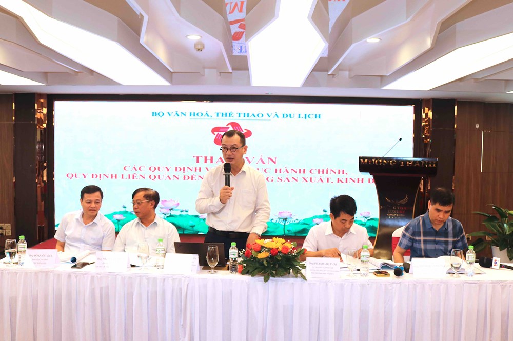 Hội nghị Tham vấn các quy định về thủ tục hành chính, quy định liên quan đến hoạt động sản xuất, kinh doanh của Bộ VHTTDL - ảnh 3