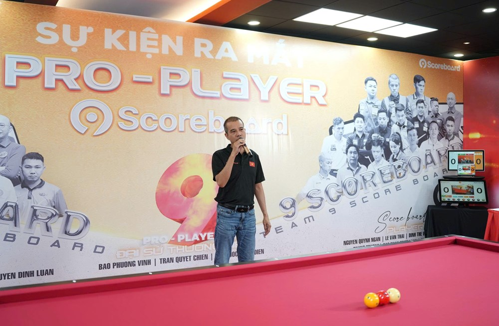 Trần Quyết Chiến cùng “dàn sao” Billiards Việt Nam ấn tượng về bảng điểm thông minh 9Scoreboard  - ảnh 1