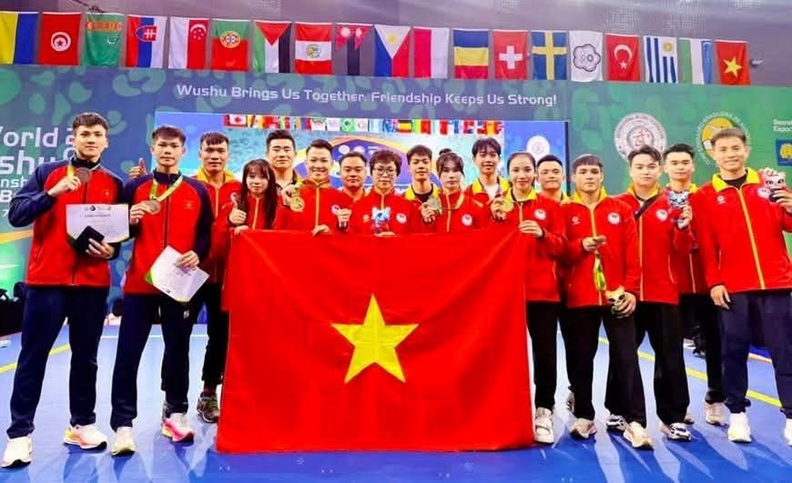 Wushu Việt Nam giành 2 HCV thế giới - ảnh 1