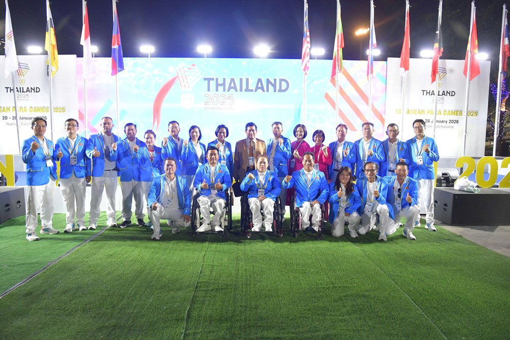 Đoàn Thể thao Người khuyết tật Việt Nam dự Lễ thượng cờ ASEAN Para Games 13 - ảnh 3
