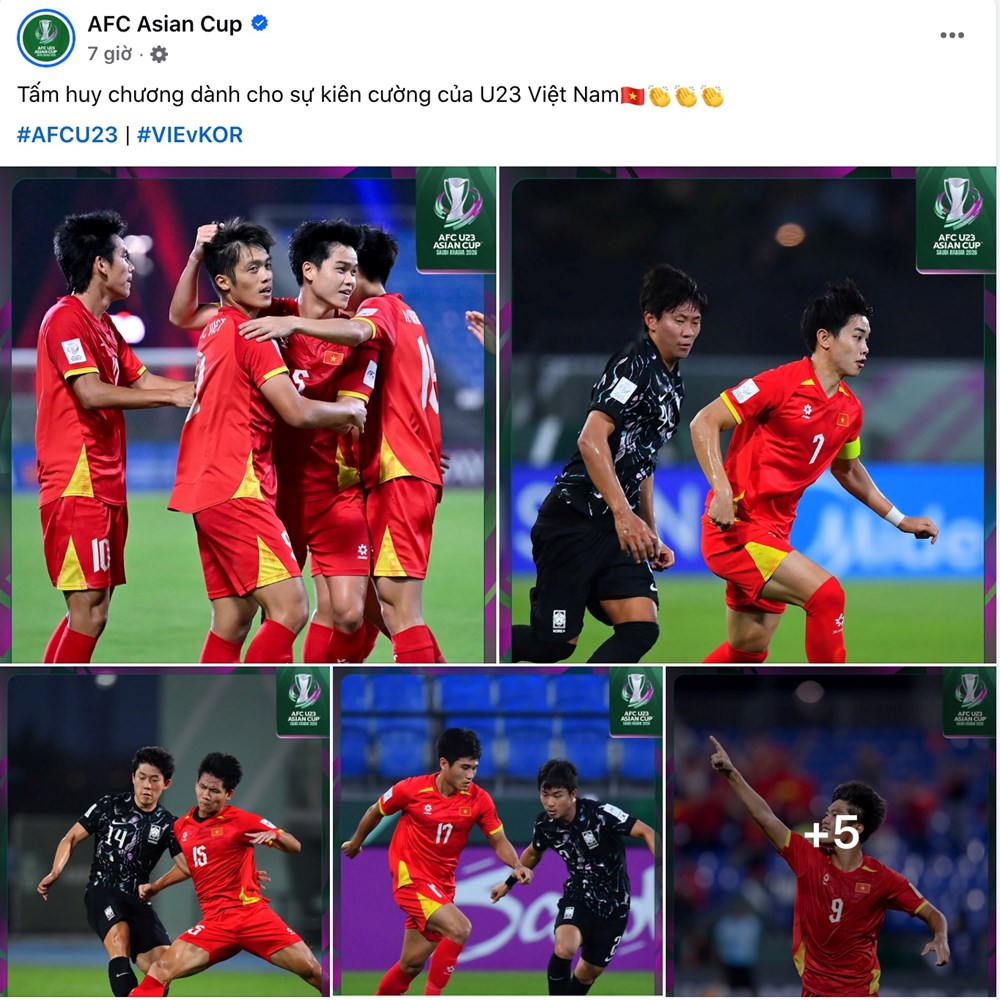 FIFA, AFC hết lời khen ngợi tinh thần chiến đấu của U23 Việt Nam - ảnh 2