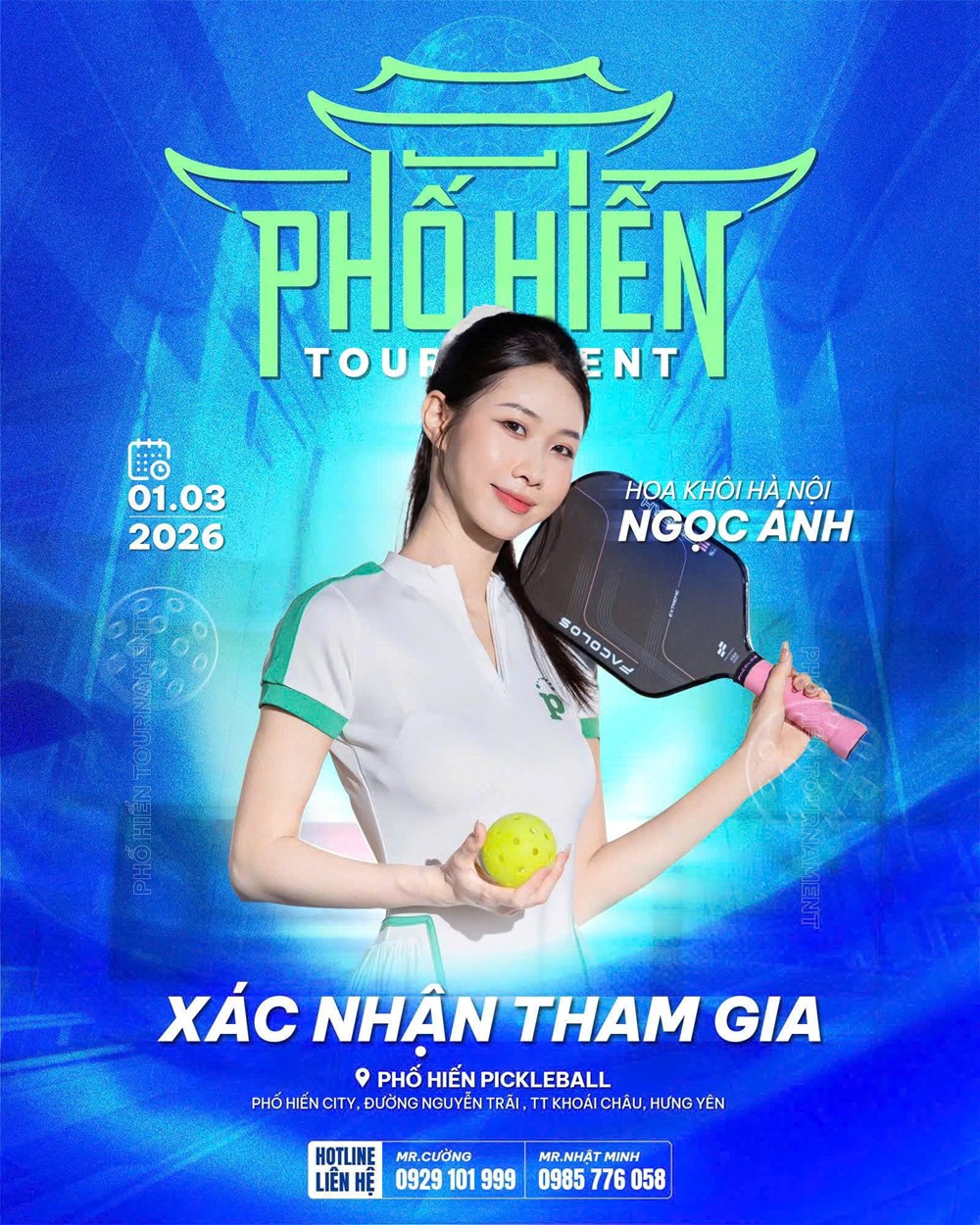 Giải pickleball Phố Hiến Tournament 2026 có tiền thưởng “khủng”, quy tụ dàn khách mời nổi tiếng - ảnh 3