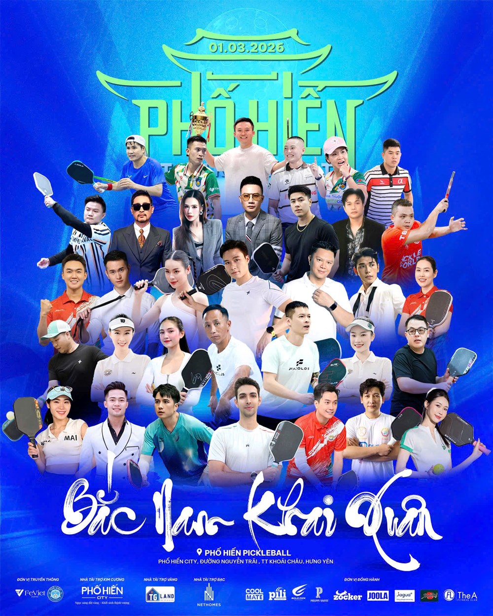 Giải pickleball “Phố Hiến Tournament Bắc Nam khai Xuân” 2026 kết thúc ấn tượng - ảnh 1