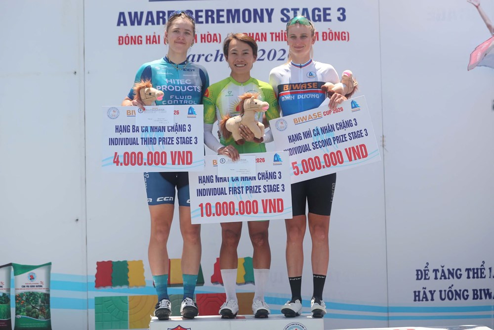Nguyễn Thị Thật thắng chặng 3 Giải xe đạp nữ quốc tế TP.HCM 2026 - ảnh 4