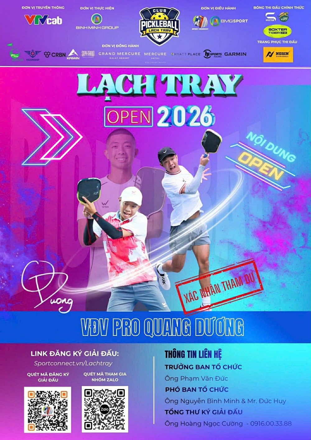 Anh tài pickleball hội tụ tại Lạch Tray Open 2026 - ảnh 1