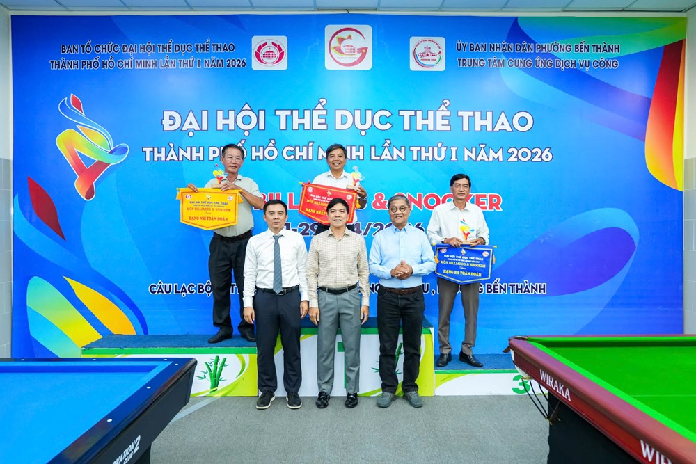 Phường Bến Thành nhất toàn đoàn môn billiards–snooker Đại hội TDTT TP.HCM 2026 - ảnh 2