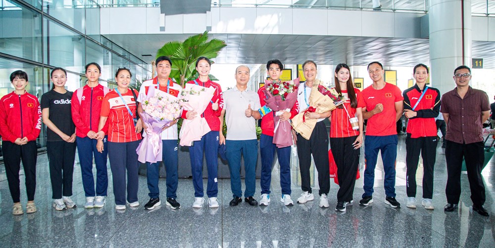 Đội tuyển điền kinh và đua thuyền Việt Nam về nước sau thành công tại ABG6  - ảnh 2