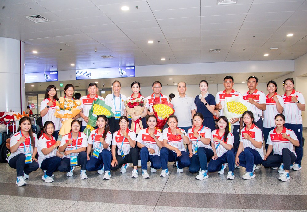 Đội tuyển điền kinh và đua thuyền Việt Nam về nước sau thành công tại ABG6  - ảnh 3