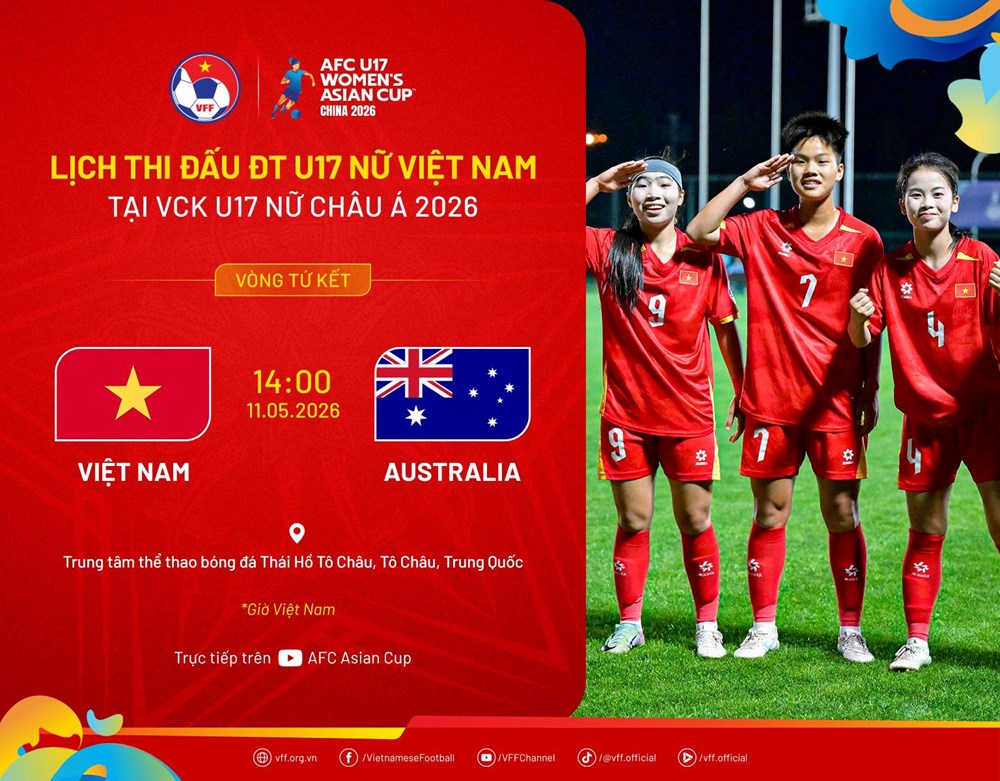 Lịch thi đấu U17 nữ Việt Nam hôm nay 11.5: Đại chiến Australia cho tấm vé dự World Cup - ảnh 3