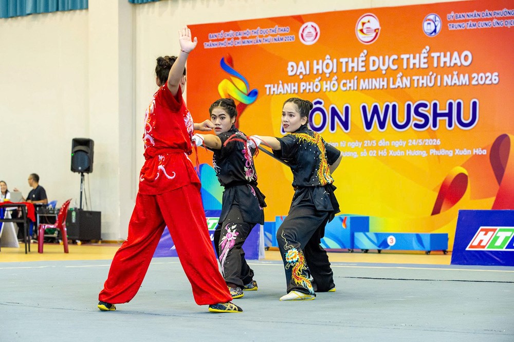 Phường Xuân Hòa nhất toàn đoàn Giải Wushu Đại hội TDTT TP.HCM 2026  - ảnh 1