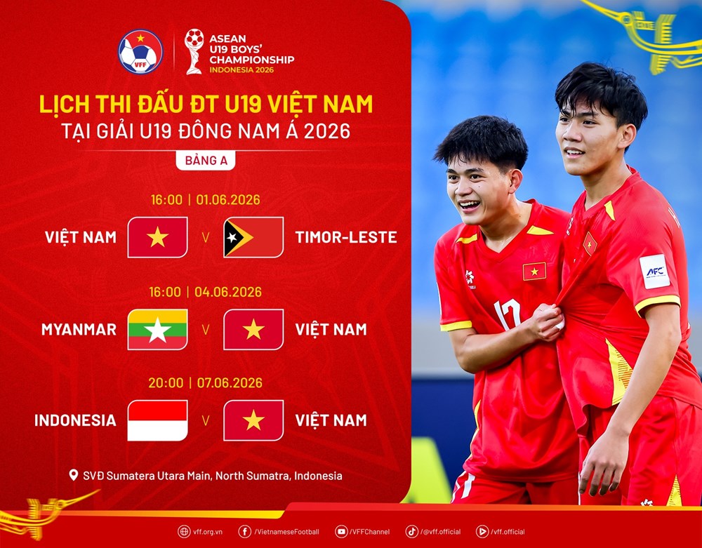 Lịch thi đấu của U19 Việt Nam tại Giải U19 Đông Nam Á 2026 - ảnh 2