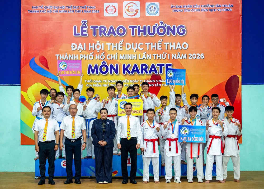 Phường Bình Thới nhất toàn đoàn môn karate tại Đại hội TDTT TP.HCM 2026 - ảnh 1
