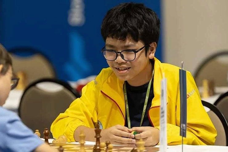 Kì thủ trẻ Đầu Khương Duy bất bại tại Giải cờ vua vô địch châu Á 2026 - ảnh 1