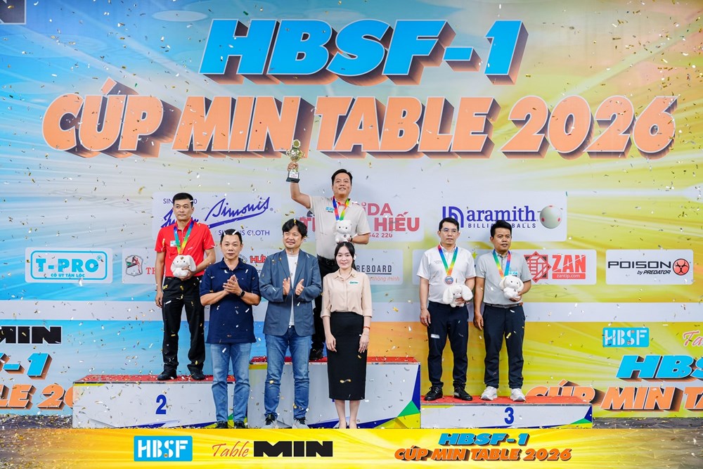 Xác định các danh hiệu tại Giải billiards HBSF Tour I năm 2026 - ảnh 1