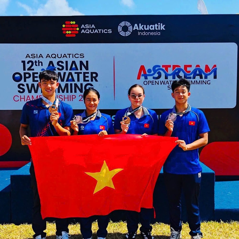 Bơi Việt Nam giành 5 huy chương tại Giải mặt nước mở châu Á 2026 - ảnh 1