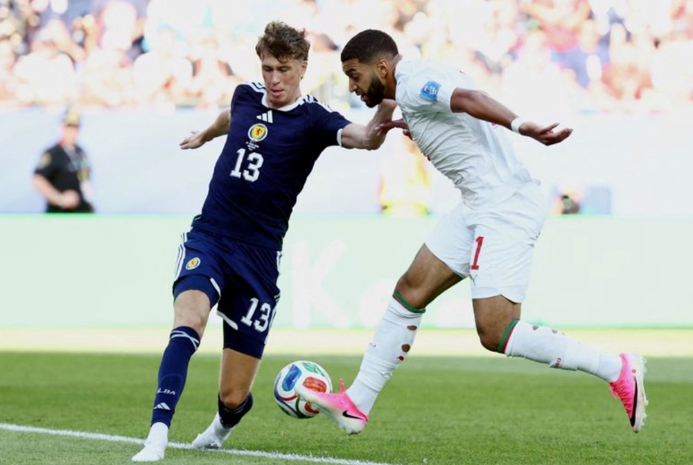 Tuyển Morocco ghi bàn thắng nhanh nhất World Cup 2026, giành trọn 3 điểm trước Scotland - ảnh 1