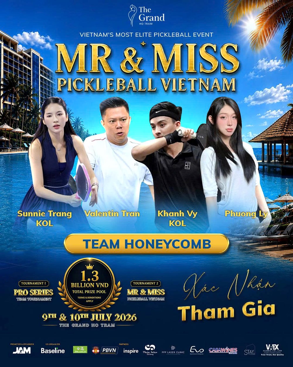 Mr & Miss Pickleball Vietnam 2026 có tổng giá trị giải thưởng lên đến 1,3 tỉ đồng - ảnh 3