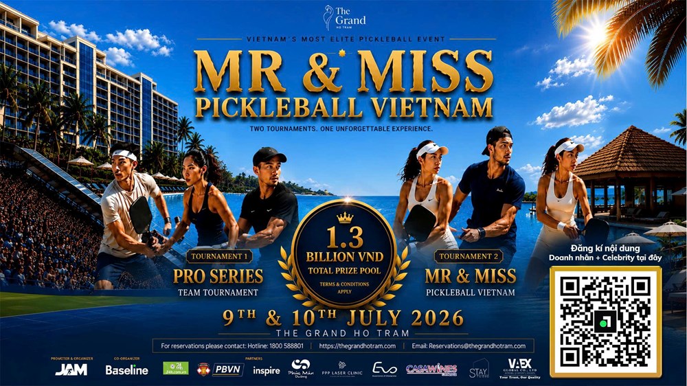 Mr & Miss Pickleball Vietnam 2026 có tổng giá trị giải thưởng lên đến 1,3 tỉ đồng - ảnh 1