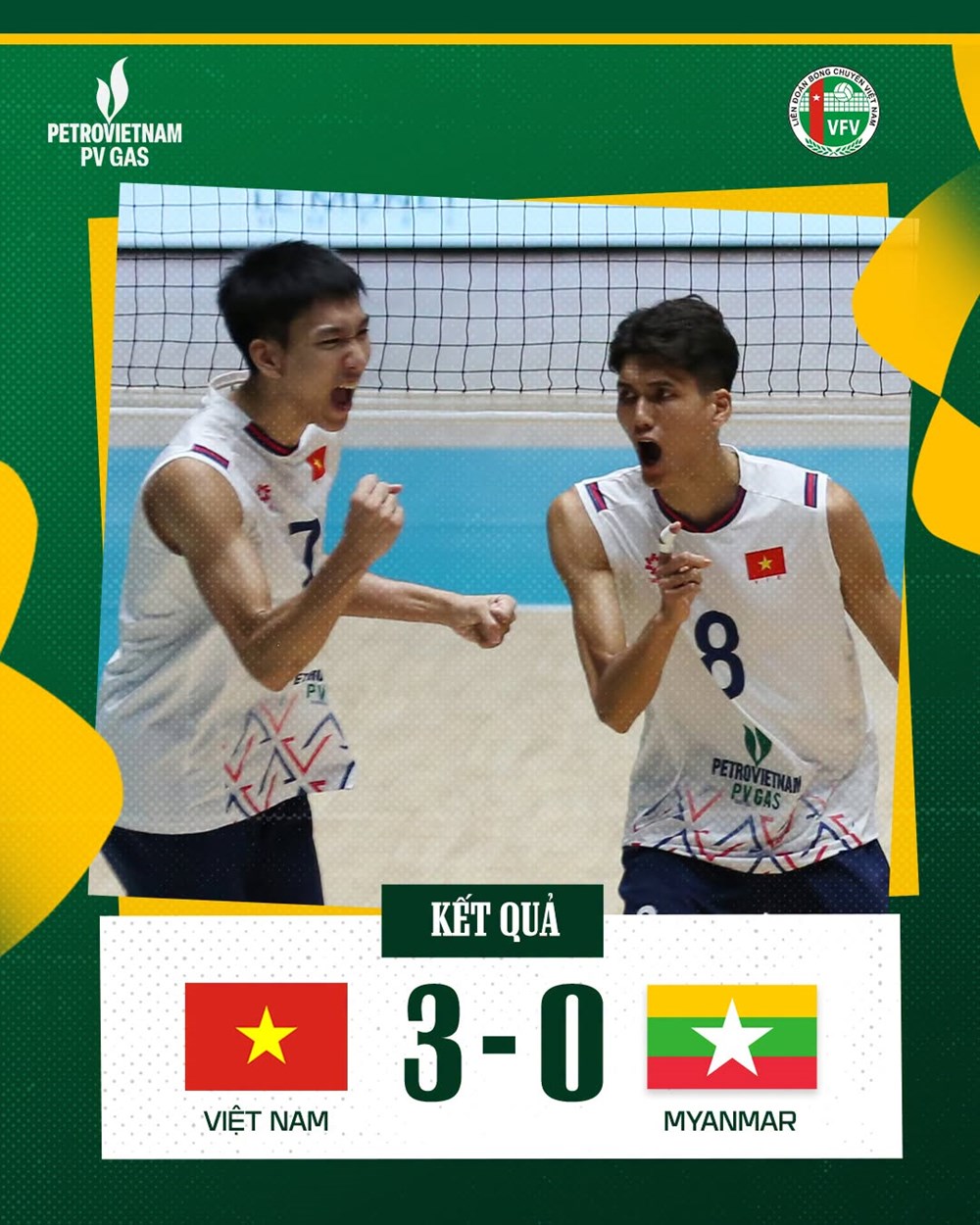 Thắng Myanmar, đội tuyển bóng chuyền nam Việt Nam vào bán kết chặng 2 SEA V.League 2026 - ảnh 1