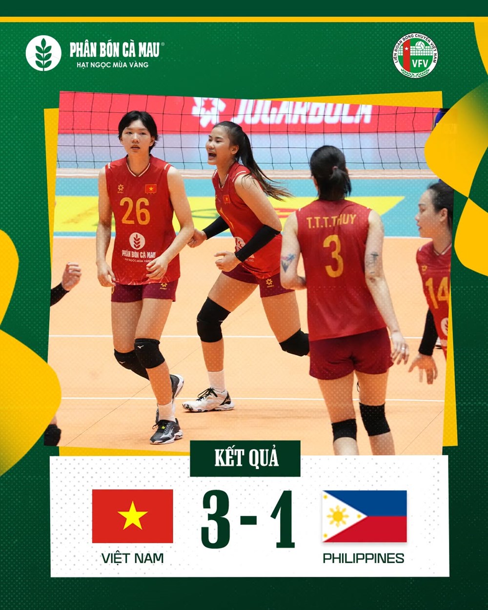 Tuyển bóng chuyền nữ Việt Nam thắng trận ra quân SEA V.Cup 2026 trước Philippines - ảnh 1