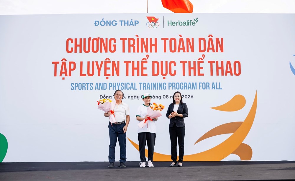 Hơn 1.000 người tham dự Chương trình “Toàn dân tập luyện thể dục thể thao” năm 2026 tại Đồng Tháp - ảnh 2