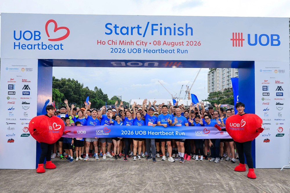 Giải chạy bộ UOB Heartbeat Run 2026 gây quỹ hơn 950 triệu đồng giúp đỡ trẻ em có hoàn cảnh khó khăn - ảnh 1