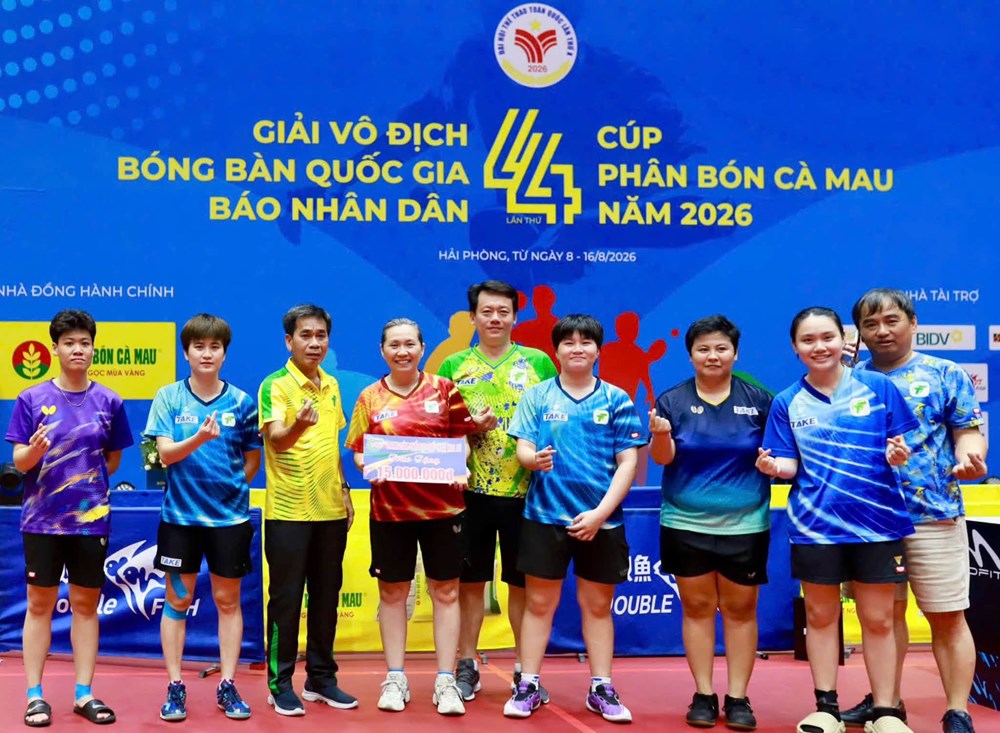 TP.HCM khởi đầu ấn tượng tại môn bóng bàn Đại hội Thể thao toàn quốc lần 2026 - ảnh 1