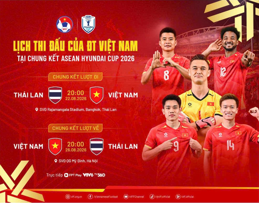 Lịch thi đấu chung kết ASEAN Cup 2026: Việt Nam đại chiến Thái Lan - ảnh 2