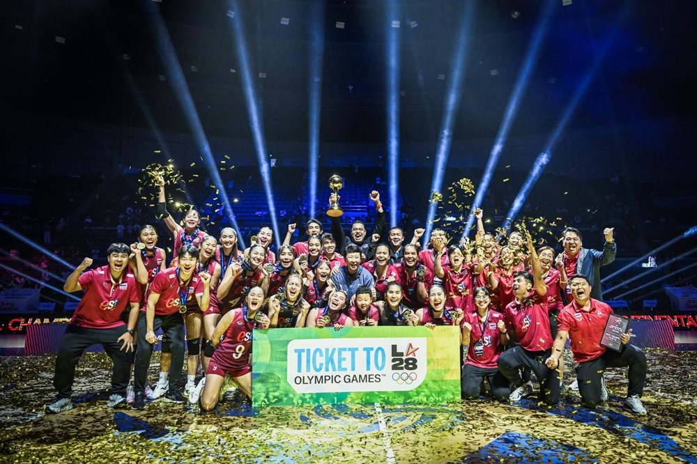 Bóng chuyền nữ Thái Lan làm nên lịch sử với tấm vé dự Olympic 2028 - ảnh 2
