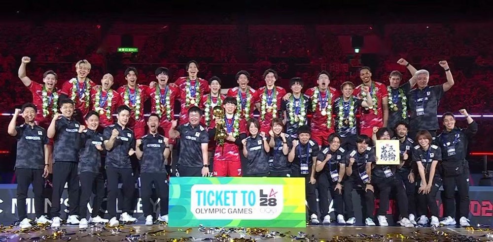 Tuyển bóng chuyền nam Nhật Bản vô địch châu Á, giành vé dự Olympic 2028 - ảnh 1