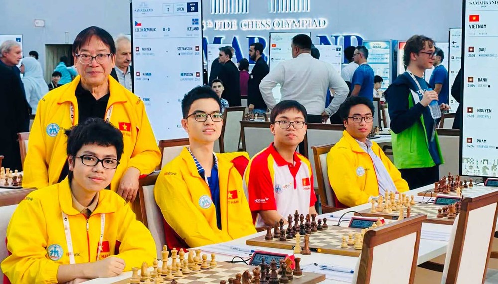 Cờ vua nữ Việt Nam thắng trận thứ 7 tại Olympiad 2026 - ảnh 2