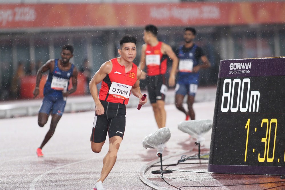 ASIAD 2026: Đội điền kinh tiếp sức 4x400m nam Việt Nam vào chung kết - ảnh 1
