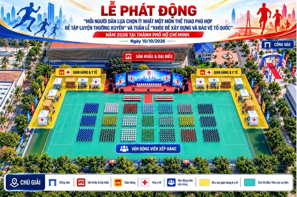 TP.HCM sẵn sàng Lễ phát động mỗi người dân lựa chọn ít nhất một môn thể thao phù hợp - ảnh 2
