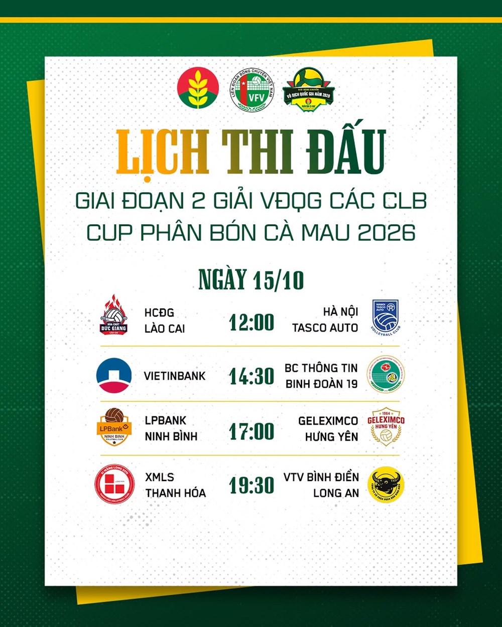 Lịch thi đấu bóng chuyền nữ VĐQG hôm nay 15.10: Đại chiến ngôi đầu - ảnh 2