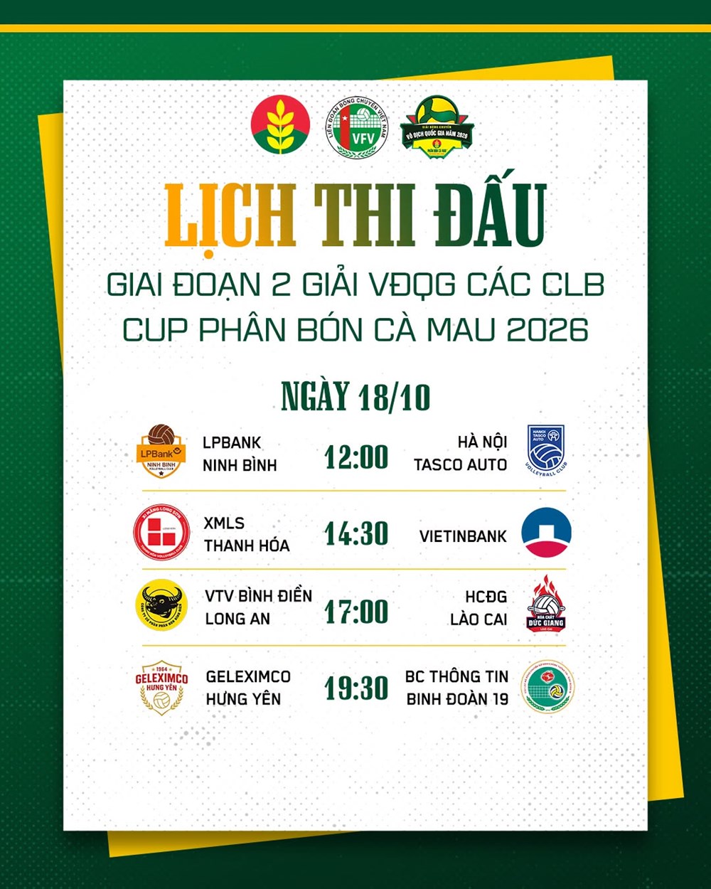 Lịch thi đấu bóng chuyền nữ VĐQG hôm nay 18.10 - ảnh 2