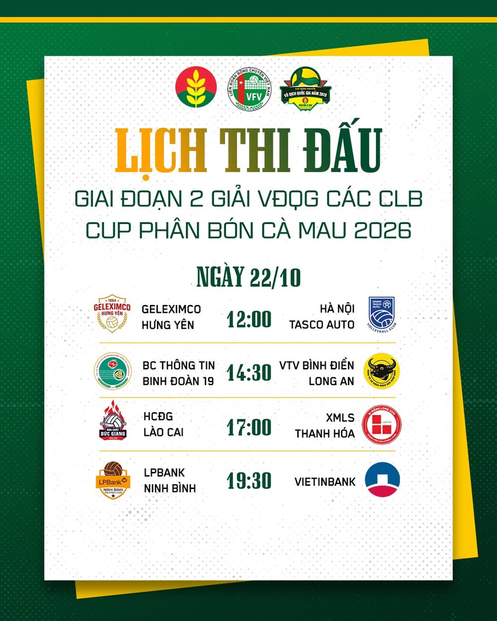 Lịch thi đấu bóng chuyền nữ VĐQG hôm nay 22.10 - ảnh 2