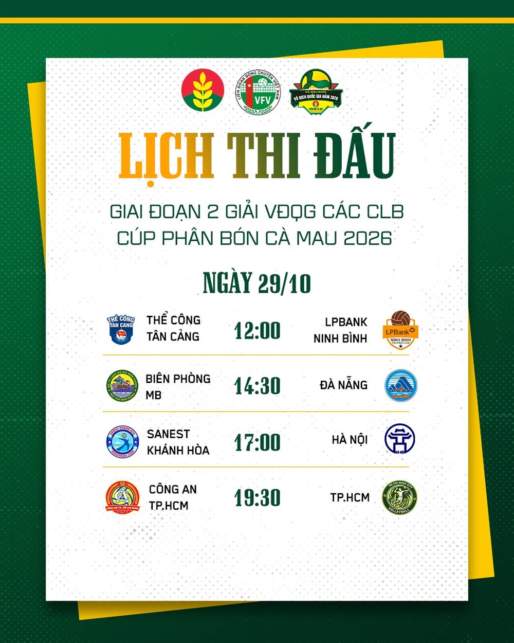 Lịch thi đấu bóng chuyền nam VĐQG hôm nay 29.10 - ảnh 2