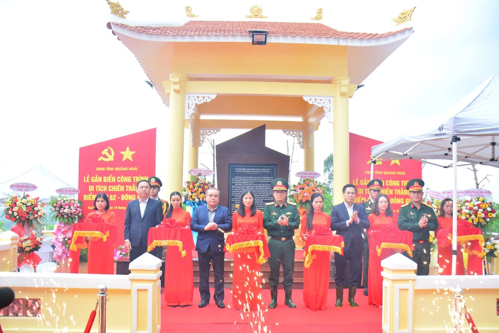 Gắn biển công trình Di tích chiến thắng Điểm cao 62 - Đông Giáp - ảnh 1