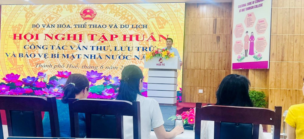 Bộ VHTTDL tập huấn công tác văn thư, lưu trữ và bảo vệ bí mật Nhà nước - ảnh 1
