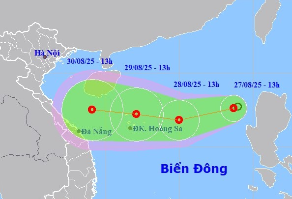Thông tin về áp thấp nhiệt đới trên Biển Đông - ảnh 1