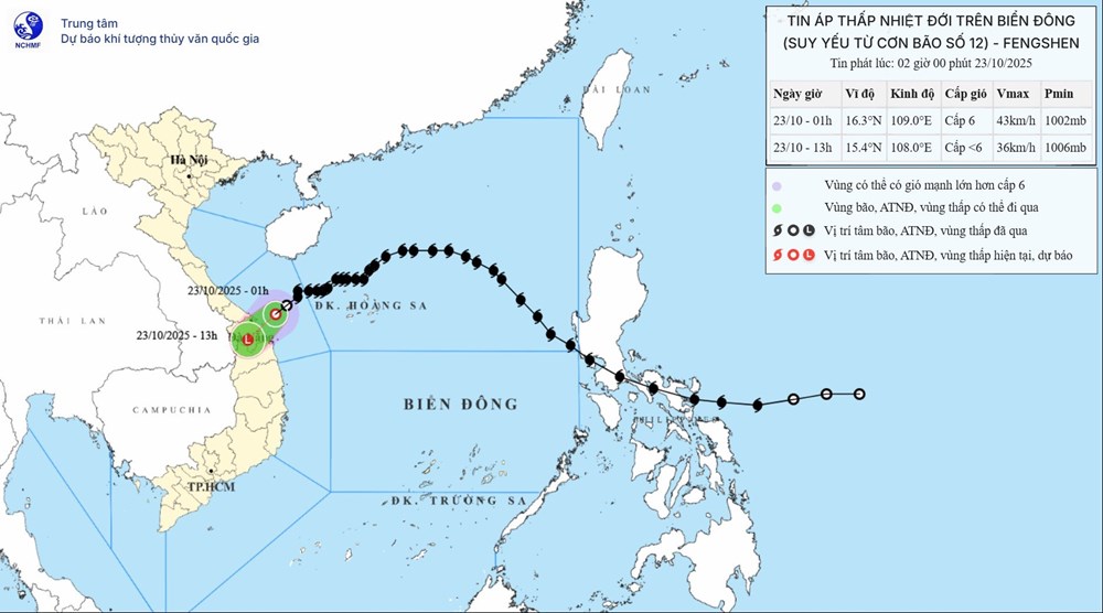 Bão số 12 Fengshen suy yếu, miền Trung tiếp tục mưa lớn - ảnh 1