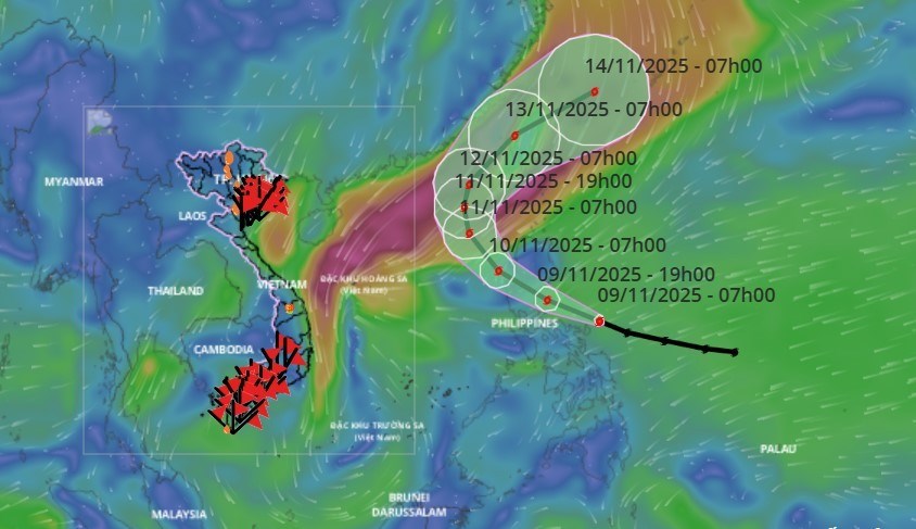 Bão Fung wong đang tiếp tục mạnh lên, ngày mai sẽ vào Biển Đông - ảnh 1