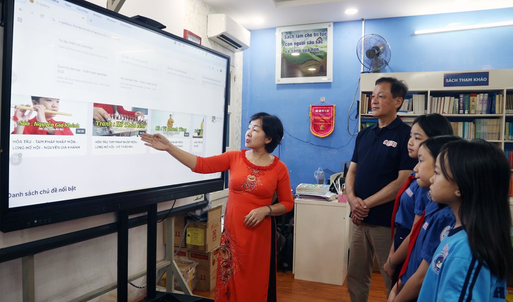 Học sinh trải nghiệm tri thức với dự án Thư viện số - ảnh 2