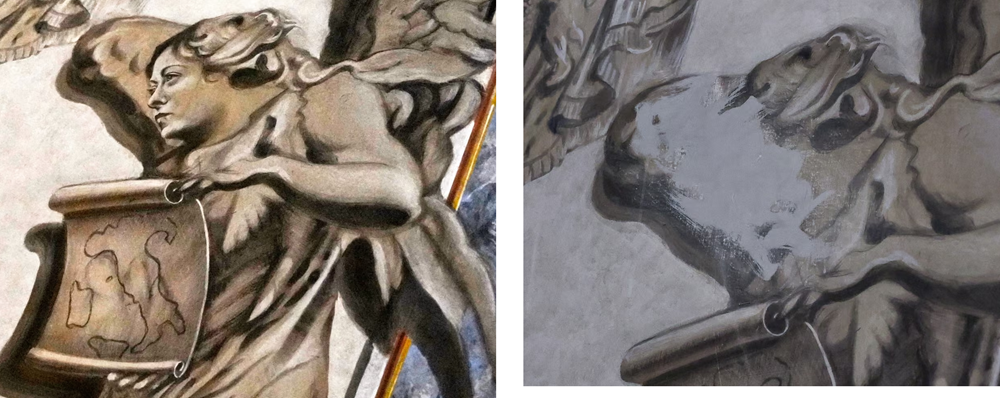 Hình thiên thần giống nữ Thủ tướng Italia bị xóa khỏi bích họa nhà thờ Rome - ảnh 1