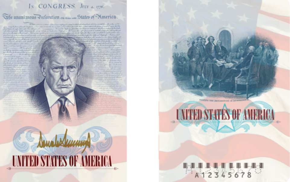 Hộ chiếu Mỹ phiên bản giới hạn sẽ in hình Tổng thống Donald Trump - ảnh 1