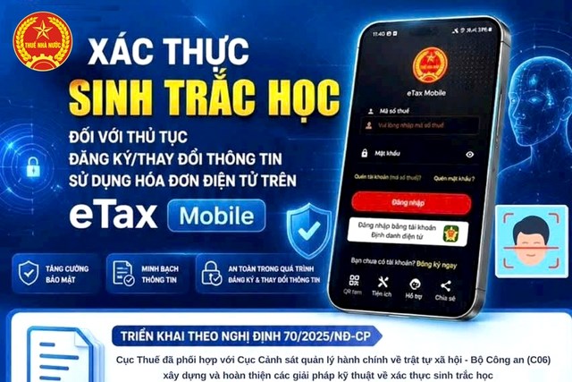 Cục Thuế yêu cầu xác thực sinh trắc học trên eTax Mobile: Ai bắt buộc phải làm? - ảnh 1