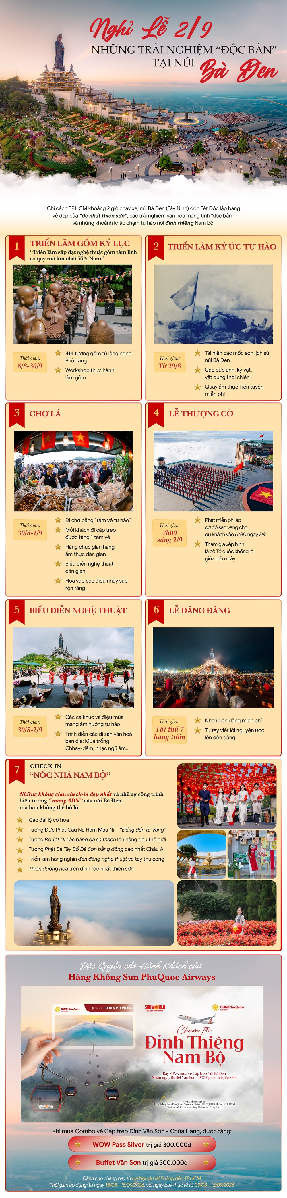 Chuỗi trải nghiệm “độc bản” tại núi Bà Đen, Tây Ninh dịp lễ 2.9 - ảnh 1